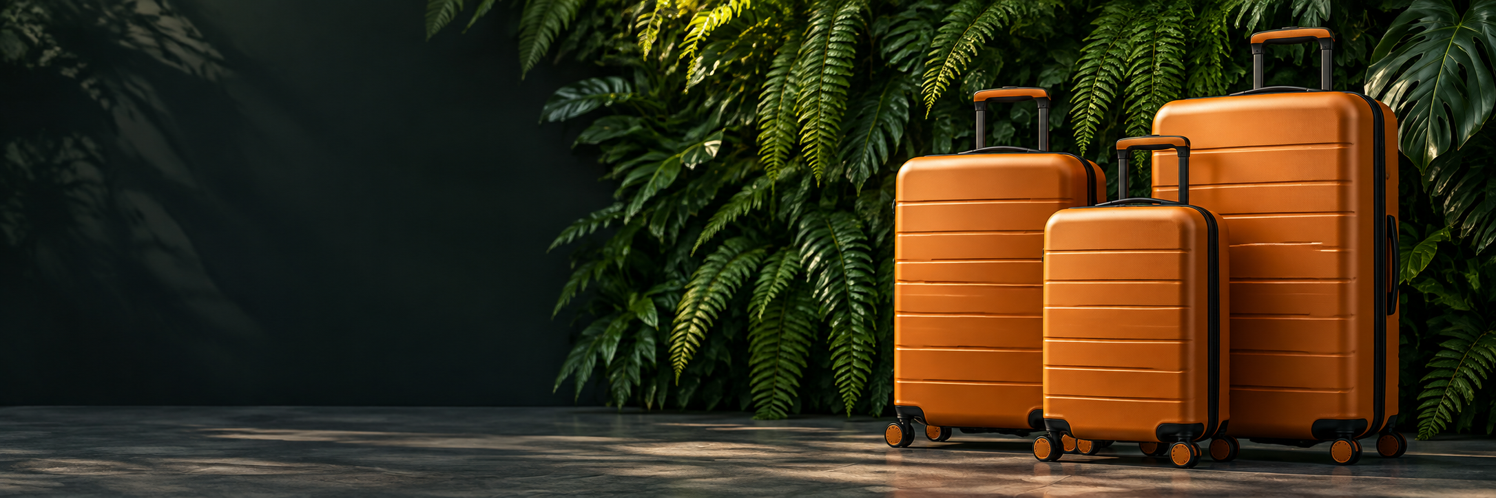 Orange suitcases